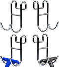 Shower Caddy with Hooks - 4 Pack Silver Razor Hanger and Loofah Holder