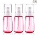 Cosywell Travel Size Spray Bottle TSA Approved 2oz 60ml 3 Pack Leak Proof Fine Mist Spray Bottles Empty Plastic Refillable Mist Sprayer for Perfume Essential Oils Toners Rose Water Cosmetics (3Pink)