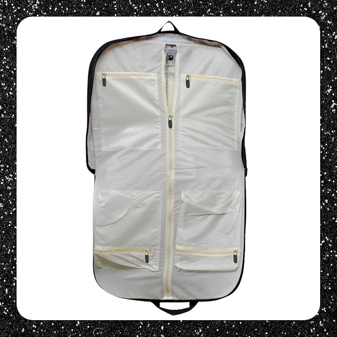 NGIL Glitter Travel Hanging Garment Bag (Black-Glitter) | Garment Bag for Girls, Cheer Travel Bag, Dance Competition Bag, Cheer Dance Competition, Beauty Pageant