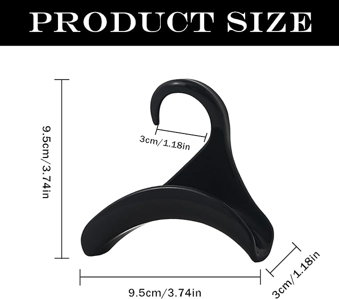 12 Pcs Purse Hanger Hook Acrylic Black Bag Tie Handbag Belt Hanger Closet Organizer Storage Handbags Tote Holder for Storing Handbags Satchels