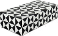 Handicrafts Home Decorative Storage Box with Lid, Black and White Decorative Box for Remote Controls, Coffee Table Storage Organizer, Keepsake Box for Living Room, Shelf & Hallway Decor, 10x4.5x2.5