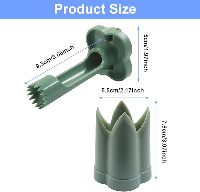 3 Pack Upgraded Pepper Corer Remover, 2 in 1 Bell Pepper Cutter Jalapeno Corer Tool for Home Kitchen Gadgets
