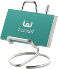 Business Card Holder for Desk, Cute Metal Card Organizers and Office Desk Accessories for Men and Women (Vertical Silver)