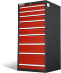 MechMaxx Heavy Duty Modular Drawer Cabinet – 9 Drawer Tool Storage Organizer, Steel Construction, 59" W x 28.5" D x 28.5" H，Model MD59A9