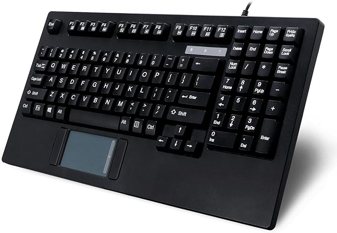 Adesso AKB-425UB-MRP 1U Rackmount Drawer with USB Touchpad Keyboard Which Designed for Server Rack or Cabinet,19 x 1.75 Inch