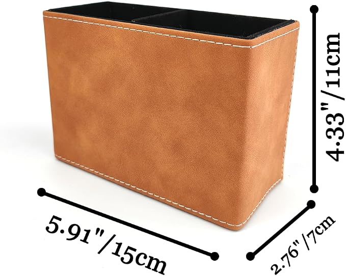 Pen Pencil Holder Cup Container Leather Desk Organizer Stand Decor Brush Scissor Holder Decoration Office Desk Home School
