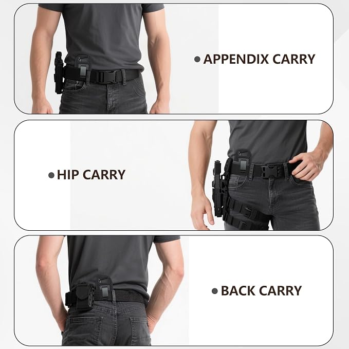 2 Pack Universal Magazine IWB Pouch Concealed Carry 9mm .40 .45 .380 .357, Mag Holster for S&W M&P Sig Sauer Ruger Glock, Handgun Ammo Gun Ammunition Holsters