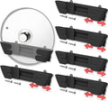 Adjustable Universal Pot Lid Holder Organizer for Cabinet - Upgraded Patented 6 Pack Pan Lids Organizers Inside Door Wall Mount Pots Top Rack for Kitchen Cupboard Fit 6" to 13" (Black)