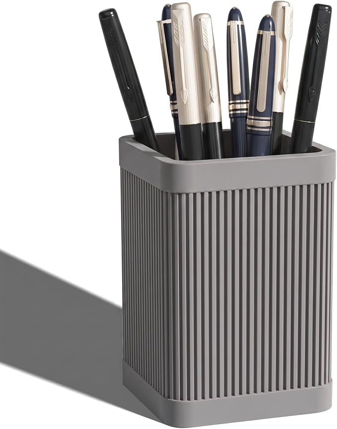 HighHerz Aesthetic Silicone Pen Holder for Desk, Office Desk Accessories | Sturdy & Shatterproof Silicone Organizer for Office and Home, Fit Pencils, Markers and Makeup Brushes, Desk Decor, Washable