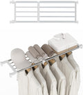 BAOYOUNI Tension Closet Shelf, Adjustable Storage Rack Separator | Wardrobe Cupboard Divider Organizer Rod for Kitchen Bathroom Bedroom, 23.62-39.37 Inch