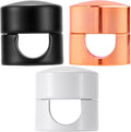 SmallCat 3 Sets Charger Holders for Cords, Adjustable Cable Anchor Holders, Adhesive Metal Cord Clips, Cable Management Wire Organizers for Desk, Office, Nightstand - Matte Black, White, Rose Gold