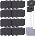 20 Pcs Basket Labels Clip On for Storage Bins, Pantry Organization with2 Markers and 2 Wipe Cloths Reusable Clip on Chalkboard Basket Tags for Pantry Storage Kitchen