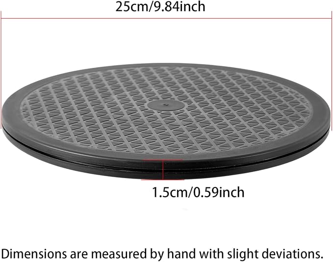 1 Pack 10 Inch Lazy Susan Turntable Heavy Duty Rotating Platform Smooth 360 Swivel for Tabletop, Monitor, Crafts, and TV - Black