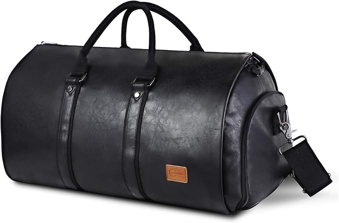 seyfocnia Convertible Travel Garment Bag,Carry on Garment Duffel Bag for Men Women - 2 in 1 Hanging Suitcase Suit Business Travel Bag