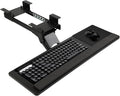 Keyboard Tray Under Desk,360° Adjustable Slide Out Keyboard Tray Under Desk | with Mouse Pad & Wrist Rest，Ergonomic Large Size Keypad Tray Holder， Suitable for Office/Game/Home