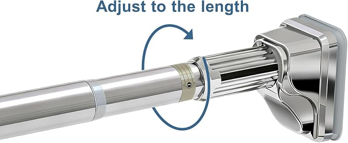 Stainless Steel Adjustable Closet Rod, No-Drill Installation, Heavy-Duty Hanging Bar for Closet, Wardrobe & RV (20-30 inch)