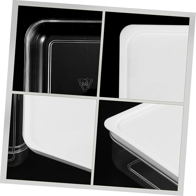 2Pcs Wear-resistant Refrigerator Food Containers with Lids Transparent Rectangular Preservation Boxes for Meat Storage and Fruit Organization Space-saving Kitchen Fridge Organizer