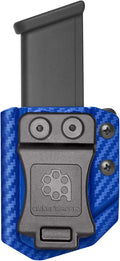 Amberide Universal IWB/OWB Kydex Mag Carrier for 9mm / .40 & .45 ACP Magazines, Single and Double Stack, Adjustable Retention, Ambidextrous, Fits 1.5" Belt, Made in USA