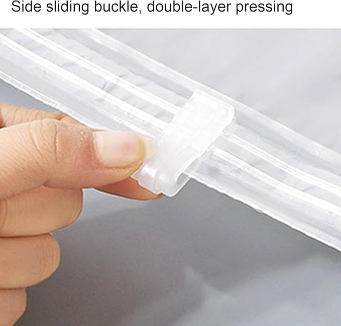 Large Garment Covers, Pack of 5, Vacuum Storage Bag with Electric Pump, Clear Compression Airtight Sealer Bags with Hanging Buckle, Hanging Clothes Storage(130cm/51in)