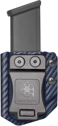 Amberide Universal IWB/OWB Kydex Mag Carrier for 9mm / .40 & .45 ACP Magazines, Single and Double Stack, Adjustable Retention, Ambidextrous, Fits 1.5" Belt, Made in USA