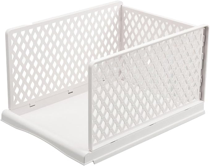 Closet Pull-Out Basket,Pull Out Drawer Organizer Containers Storage Bin,Stackable Shelf Baskets Organizer,for Bedroom Office Bathroom(13.38 x 17.71 x 10.23in)
