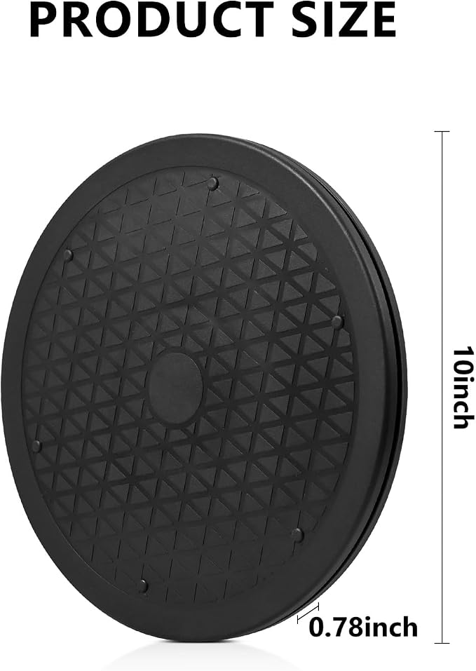 8 Pack 10 Inch Lazy Susan Turntable | 360° Rotating Lazy Susan Organizer for Cabinet, Table Top, Pantry, Fridge & Kitchen Spice