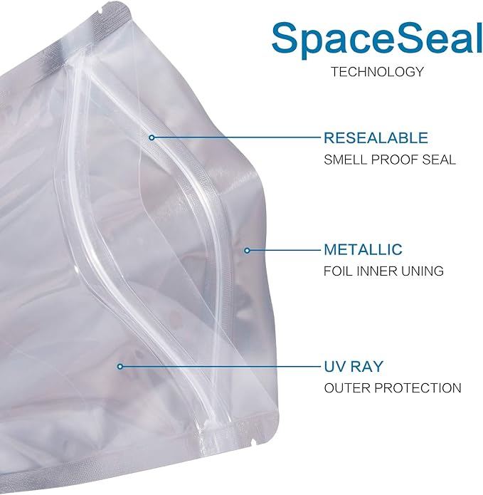LZLPACKING 100 Pieces smell proof mylar bags,resealable packaging pouch bag with clear window for food storage,stand up pouch bags,lipgloss,eyelash jewelry electronics storage(6×9 Inch)