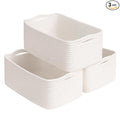 Goodpick Baskets for Organizing, Shelf Toy Basket for Organizing, Toy Organizer, Woven Rope Shelf Organizer 3 Pack for Nursery Organization, White, 13 x 8 x5 in