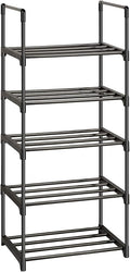 OYREL Shoe Rack, Sturdy Metal Shoes Rack Organizer,Narrow Shoes Stand Shelf 5 Tier Shoe Racks for Closets Small Space