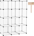 C&AHOME Cube Storage Organizer, 12-Cube Shelf Units, Closet Cabinet White | DIY Plastic Modular Bookshelf, Stackable Clothes Organizer Shelving Ideal for Home, Bedroom, 36.6" L x 12.4" W x 48.4" H