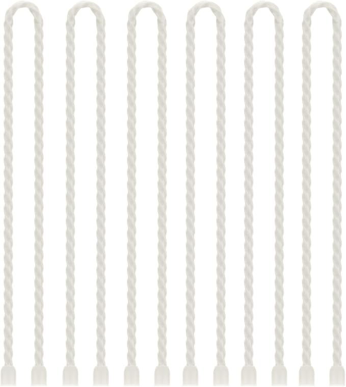6 PCS 24-Inch Silicone Cable Ties Dia 5mm - Reusable Rubber Twist Ties Bendable Cable Ties for Bundling and Holding, All Purpose Steel-Core Cord Tie for Indoor and Outdoor (White)