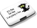 Card Holder Credit Cards Holder for Women RFID wallet women Business Card Holder Wallet Mini Aluminum Card Wallet RFID Blocking Slim Metal Hard Card for Women, Black Cat