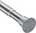 Spring Tension Curtain Rod 24-46 inch, Adjustable Expandable Tension Curtain Rod No Drilling, Tension rods for Window Doorway Kitchen Curtain, Silver