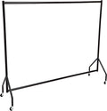 Amazon Basics Heavy Duty Portable Rolling Garment Rack, Hanging Clothes Organizer Rail for Display and Storage, Easy to Assemble, 72 x 60 inches, Black