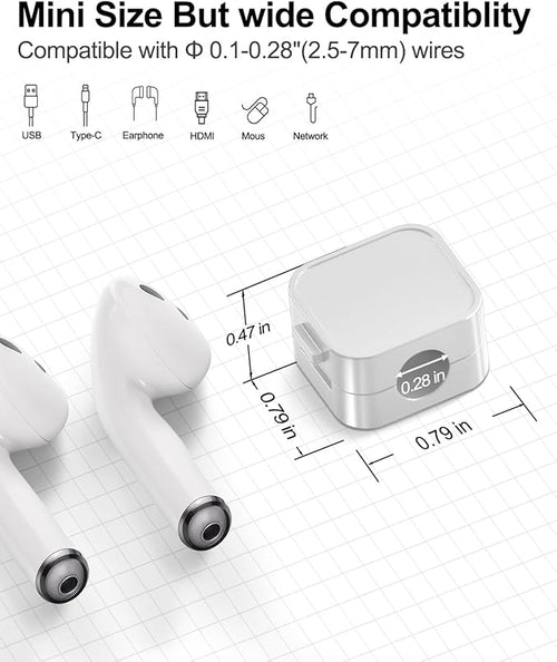 10 Pack Cord Organizer Magnetic Clips for Nightstand Under Desk Strong Adhesive Cable Management Wire Office Supplies Workspace Accessories Phone