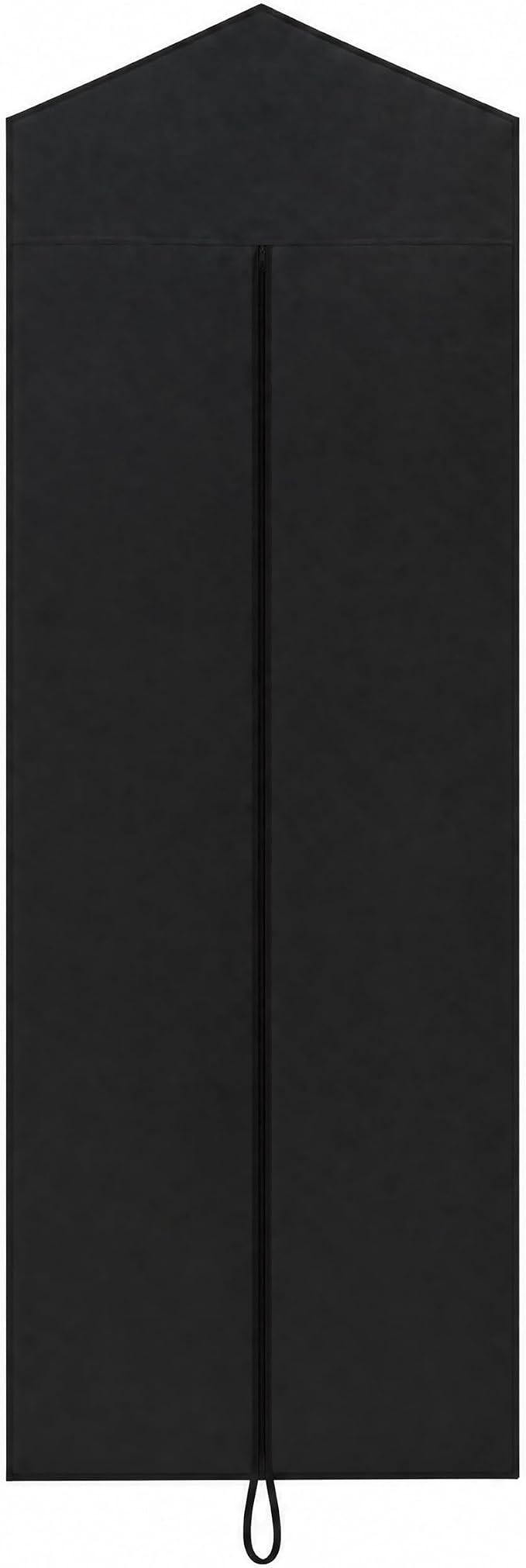 Sotiff Cotton Dress Garment Bags for Long Gowns Long Dress Travel Breathable Foldable Storage Bag Dust Proof (Black,70 x 23.6 Inch)