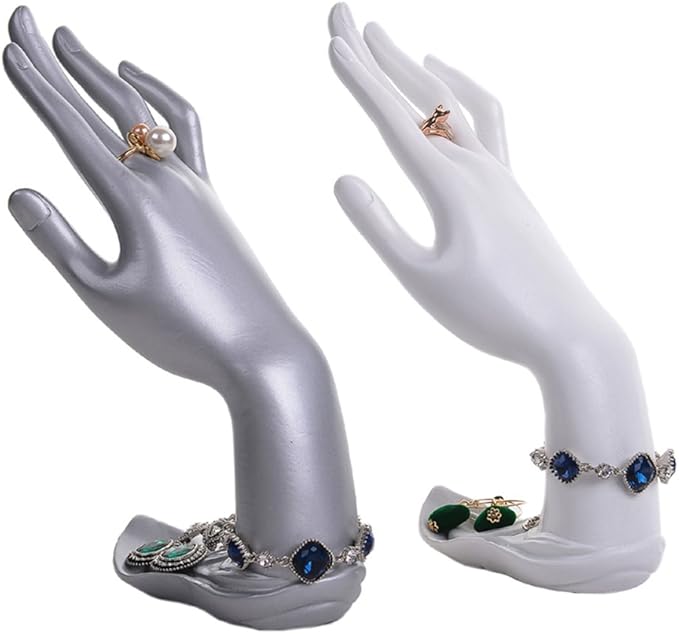 ChezMax Jewery Display Hand Ring Holder - Jewelry Organizer Stand, Necklace Stand, Preppy Jewelry Holder, Aesthetic Room Decor, Cute Y2k Room Decor for Women