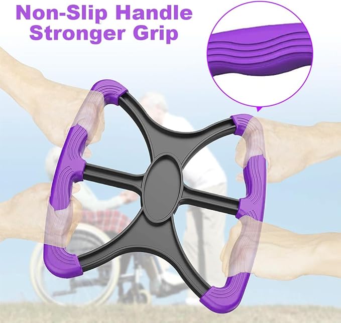 Yuhoo Lift Assists Standing Aid-Handicap Bar with No-Slip Grip Handles, Contact Free Grip Lift Assist Foot Standing Mobility Aid, Portable Help Seniors Handicapped Transfer Assistant(Purple)