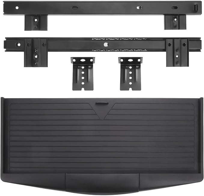 TEHAUX Under-Desk Keyboard Tray 20.67×9.06 in – Adjustable Slide-Out Drawer & Rotating Mouse Platform, Ergonomic Wrist Relief, Hidden Storage for Home Office & Gaming Desks