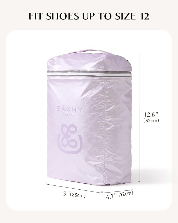 EACHY Shoe Bag for Travel, Water-Resistant Shoe Pouch for Gym, Odor-Resistant Soccer Cleats Bag for Sport