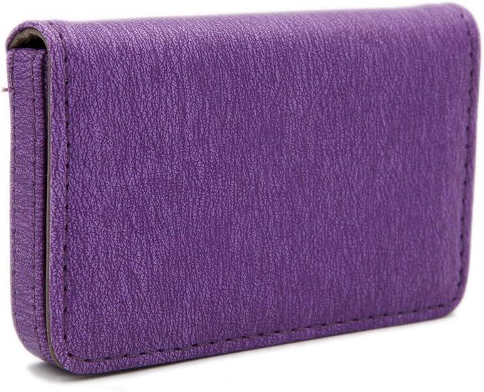 RFID Blocking Wallet - Minimalist Leather Business Credit Card Holder - Purple2