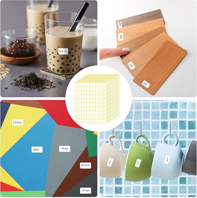 Sliverdew White Labels Stickers, 3300 Pack Small 0.5" x 0.75", Removable Blank Labels for School, Office, Kitchen, 110 Labels per Sheet, Paper, Rectangular, 3300pcs