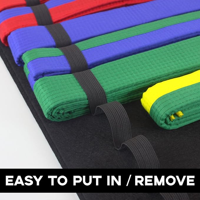 Karate Belt Display Rack, Martial Arts Belt Display Holds 12 Belts, Taekwondo Belt Display Rack, Karate Belt Holder. (Belt Not Included)