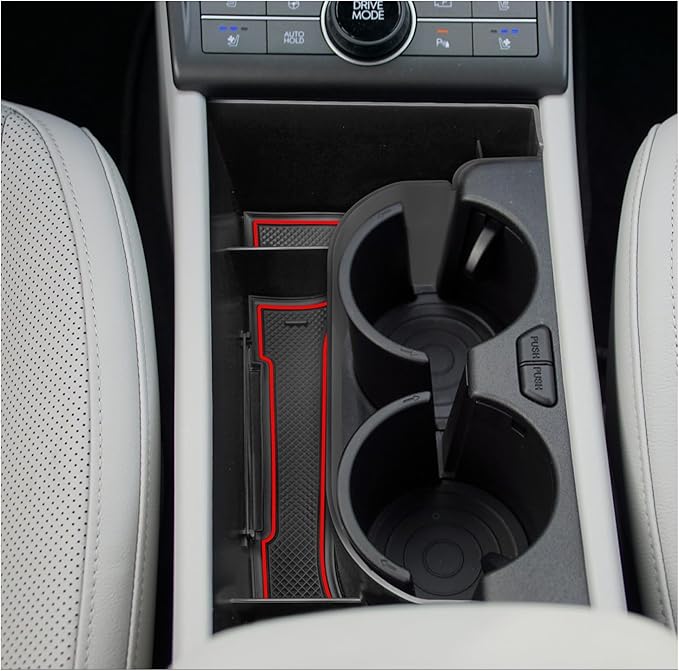 SXCY Fit for 2024 2025 2026 Hyundai Kona Center Console Organizer for 2024-2026 Hyundai Kona SEL Conv./ N-line Limited Accessories Console Organizer Tray 2024+ Kona Cupholder Console Organizer Red
