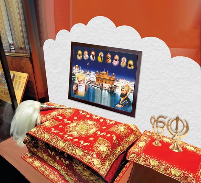 Lord Sikh Guru poster print with frame for Home Decor and Gifting Purpose (229-138)