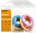 6” x 6” (Pack of 500) Clear 2 Mil Reclosable Zip Plastic Poly Bags with a Resealable Lock Seal Zipper, Food Grade Bulk Storage Solution