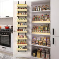 ETELI 9-Tier Over the Door Pantry Organizer with Adjustable Baskets, Metal Hanging Spice Rack, Multipurpose Over the Door Storage for Kitchen, Pantry, Bathroom and Home Organization, White