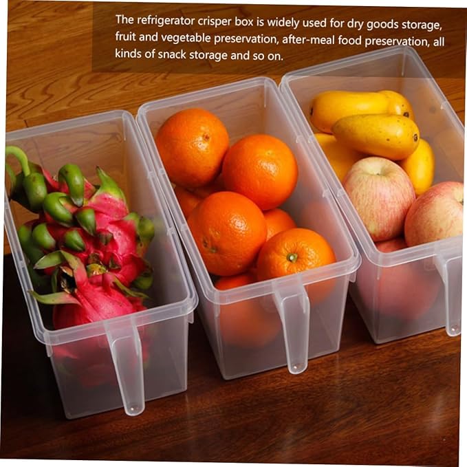 2pcs Food Preservation Storage Box Transparent Sealed Containers for Refrigerator Organization Microwave Dishwasher Material for -term Use