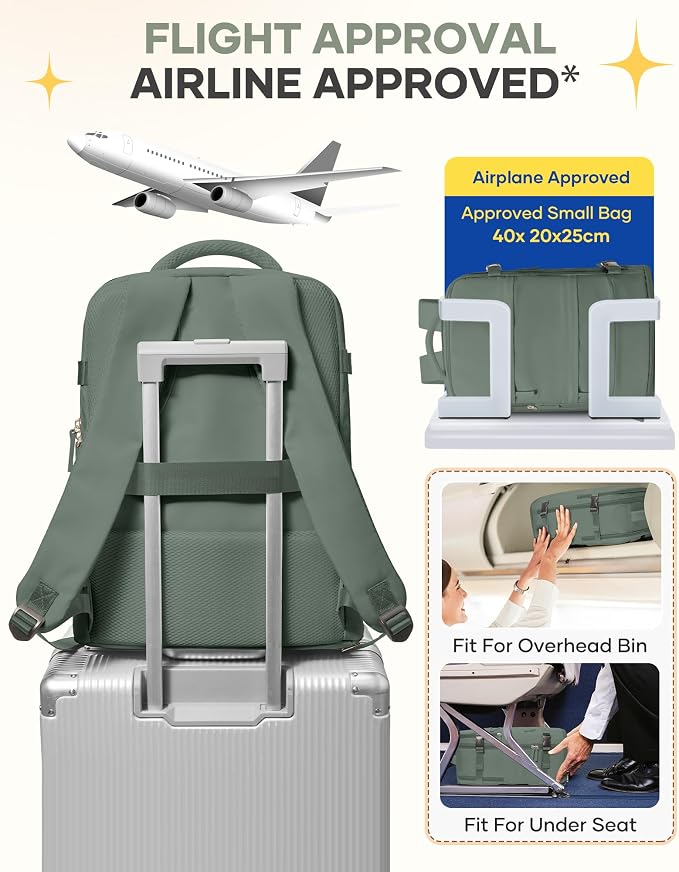 coofay Large Travel Backpack For Women Men Airline Approved Carry On Backpack Flight Approved Waterproof Sports Luggage Backpack Casual Daypack Small Hiking Backpack