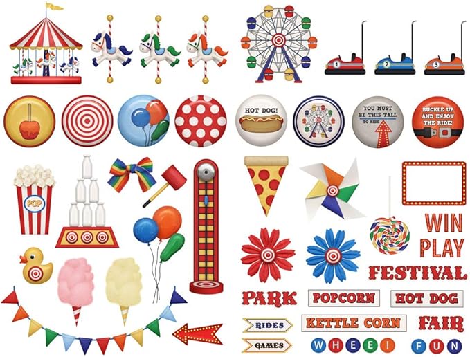 Seasonstorm Amusement Park Kawaii Aesthetic Happy Planner Diary Journal Stationery Scrapbooking Stickers Travel Art Supplies